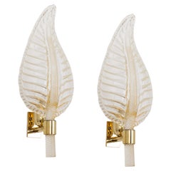 Pair of Murano Glass Wall Sconces by Barovier 
Toso, Italy, 1970s