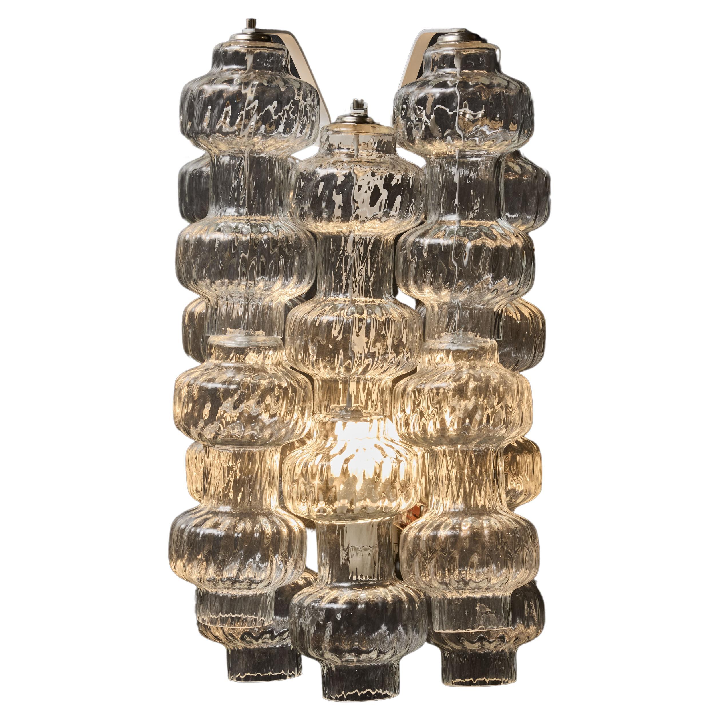 Pair of Murano Glass Wall Sconces by Carlo Scarpa For Sale
