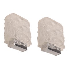 Pair of Murano Glass Wall Sconces by Doria, Germany, 1960s
