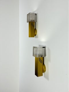 Pair of Murano Glass Wall Sconces by Gaetano Sciolari, Italy, 1970s