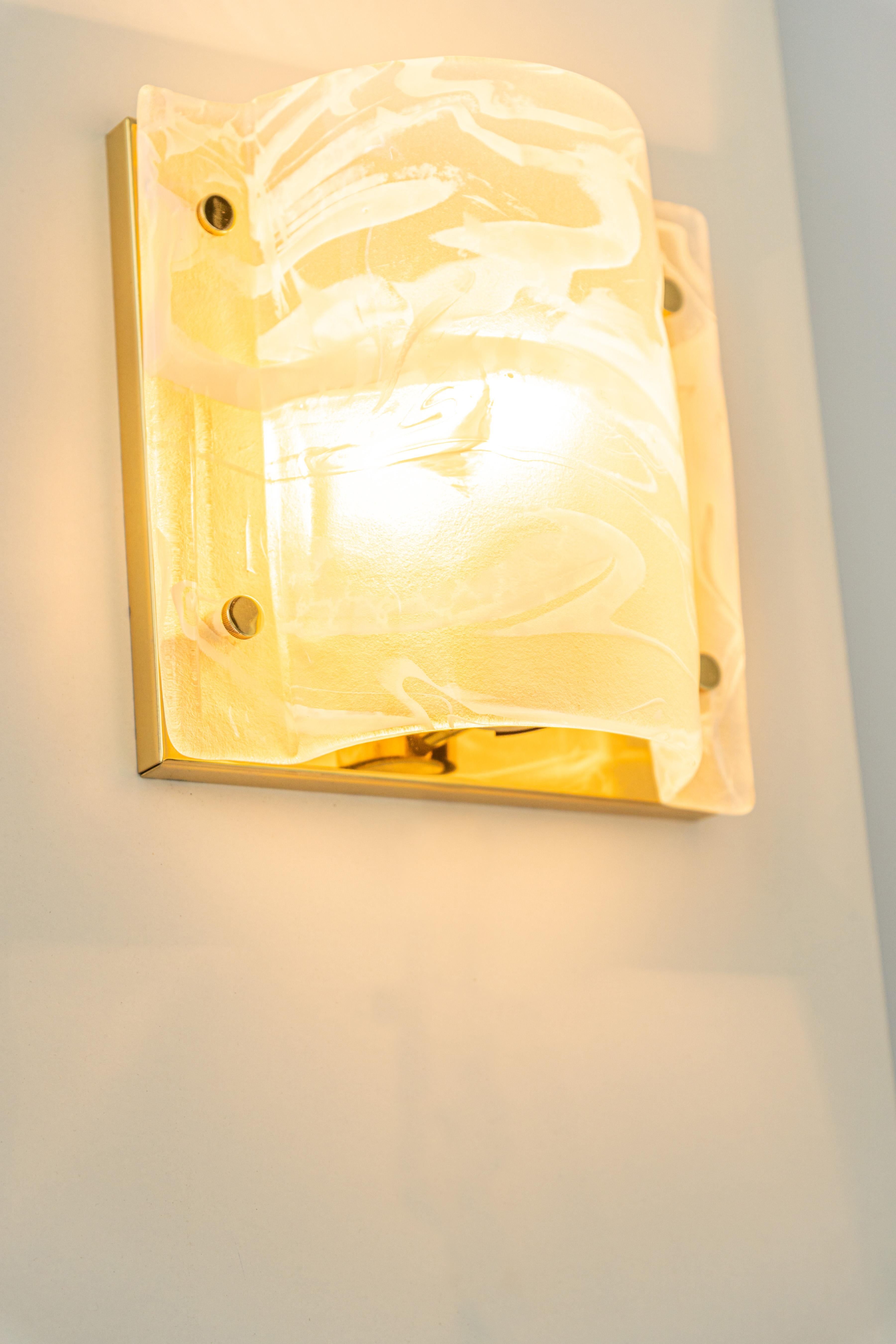1 of 8  Murano Glass Wall Sconces by Hillebrand, Germany, 1970s For Sale 3