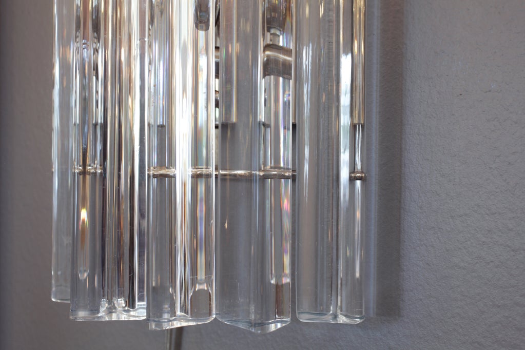 Coppia di applique in vetro di Murano di Venini in vendita 3