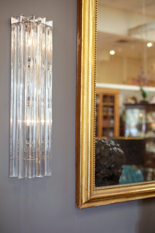 Moderno Coppia di applique in vetro di Murano di Venini in vendita