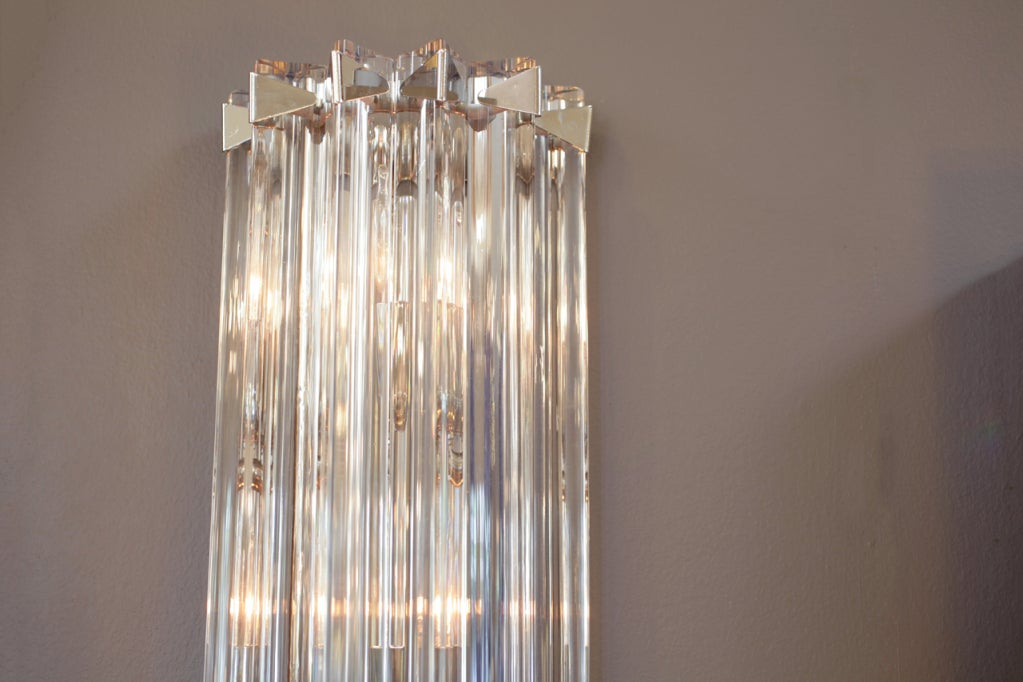 Vetro di Murano Coppia di applique in vetro di Murano di Venini in vendita