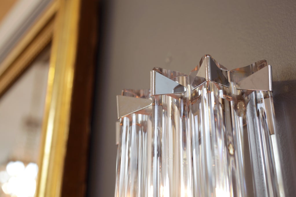 Coppia di applique in vetro di Murano di Venini in vendita 1