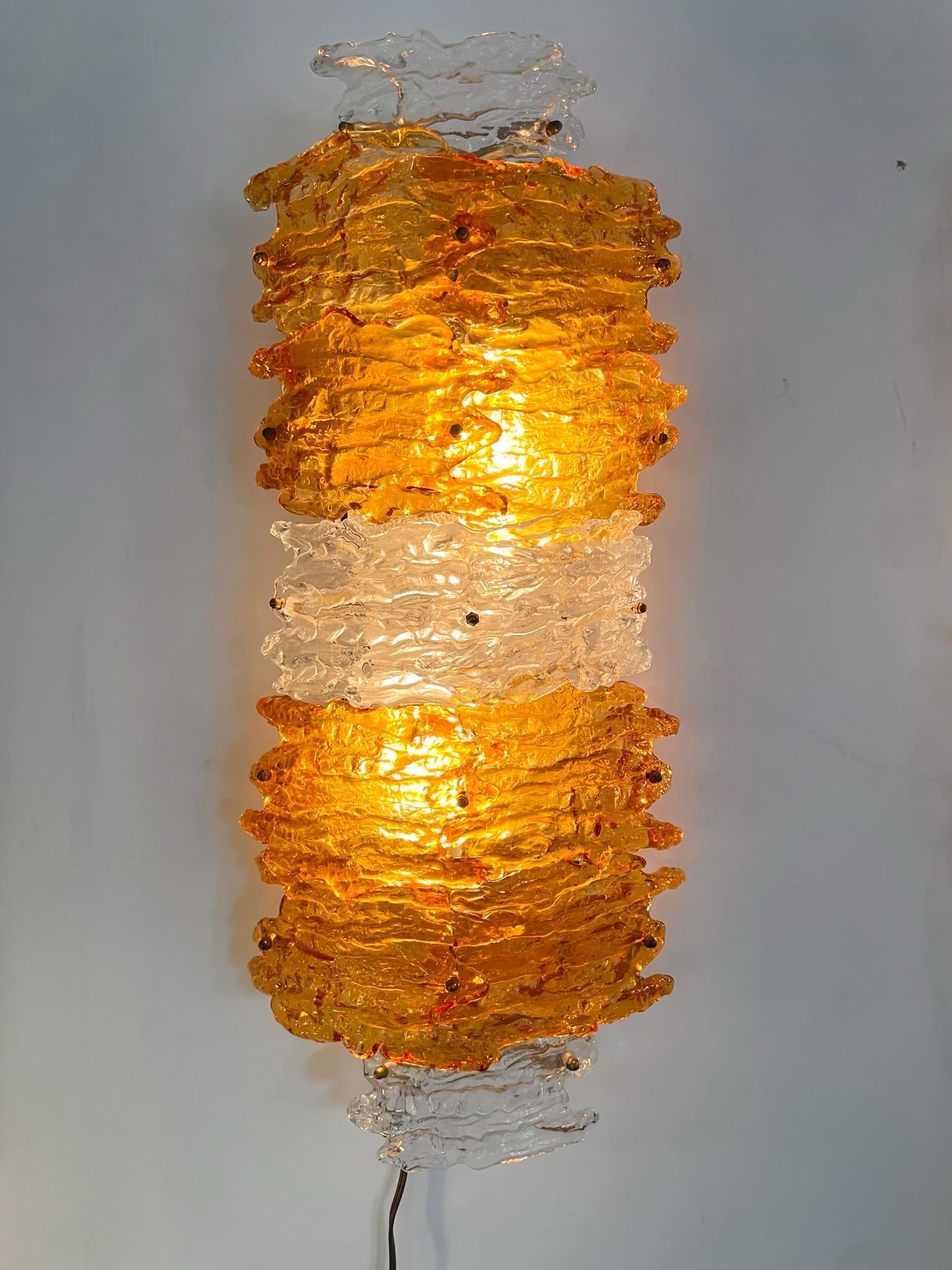 Pair of Murano Glass Wall Sconces 2