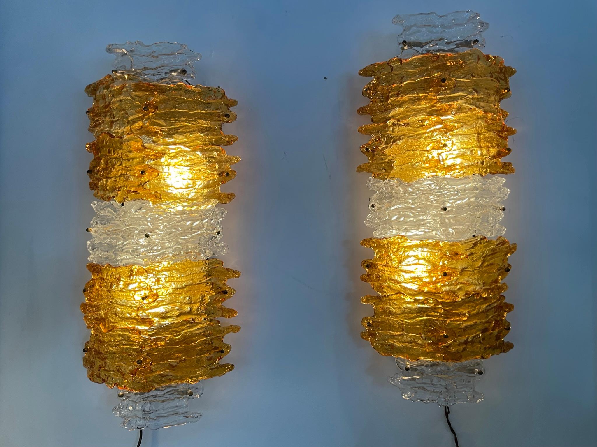 Pair of Murano Glass Wall Sconces 3
