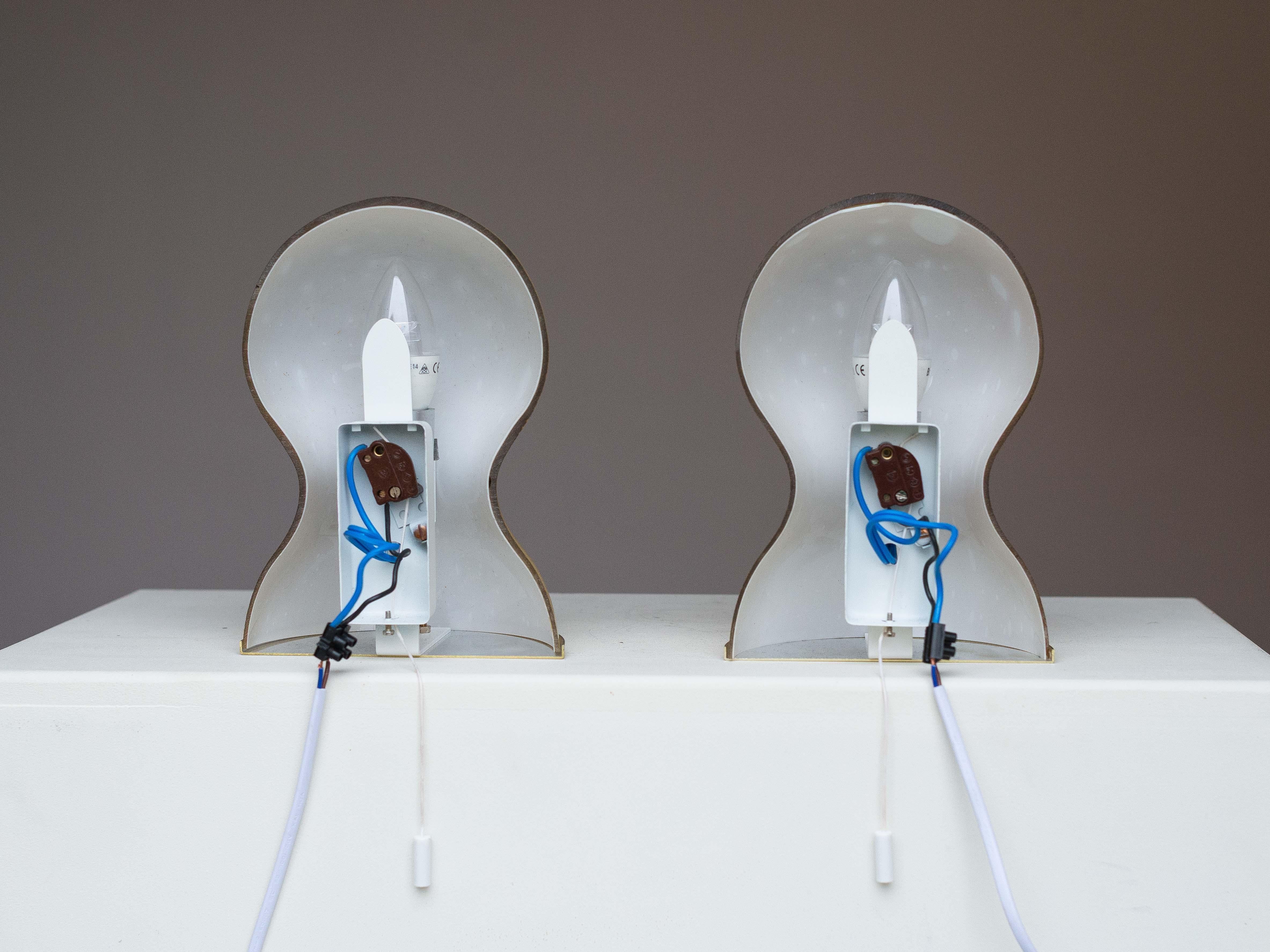 Pair of Murano Glass Wall Sconces - Glass & Brass Doria Leuchten - Germany 1960s For Sale 4