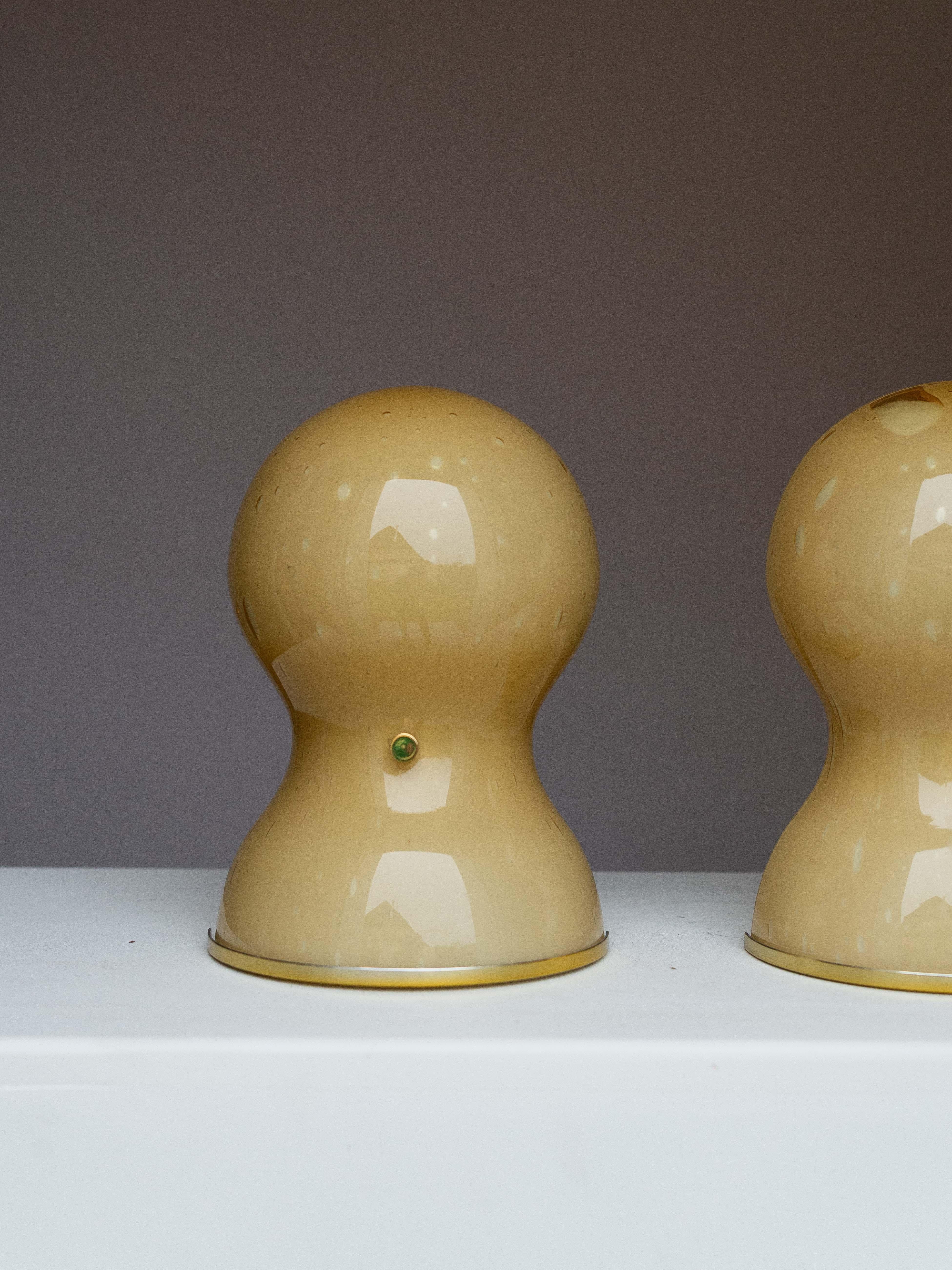 Pair of Murano Glass Wall Sconces - Glass & Brass Doria Leuchten - Germany 1960s For Sale 1
