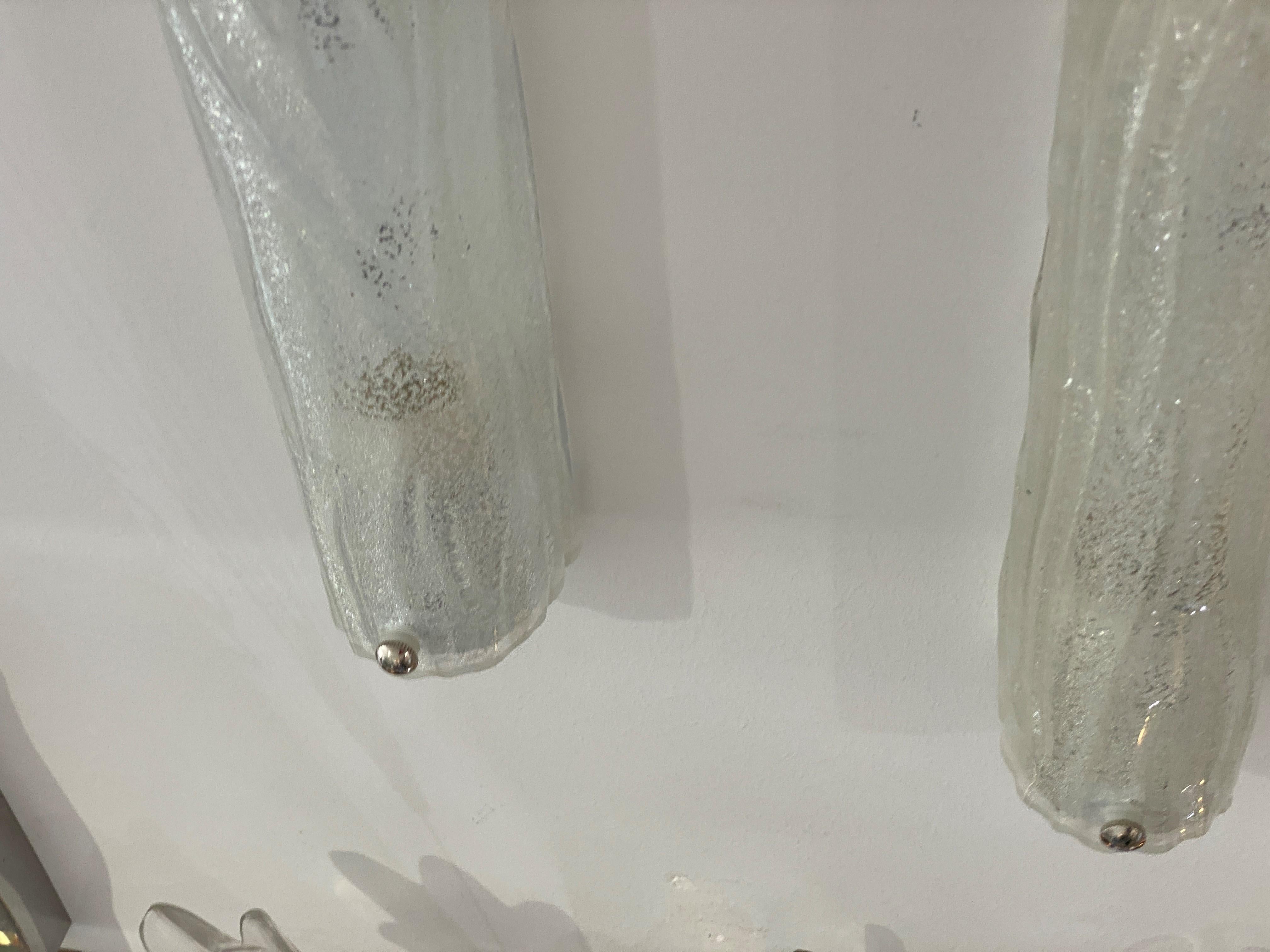 Pair of Murano Glass Wall Sconces in the Style of Doria Leuchten For Sale 3