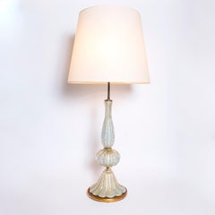 Paar Tischlampen aus Muranoglas mit Goldeinschlüssen von Barovier & Toso, Italien