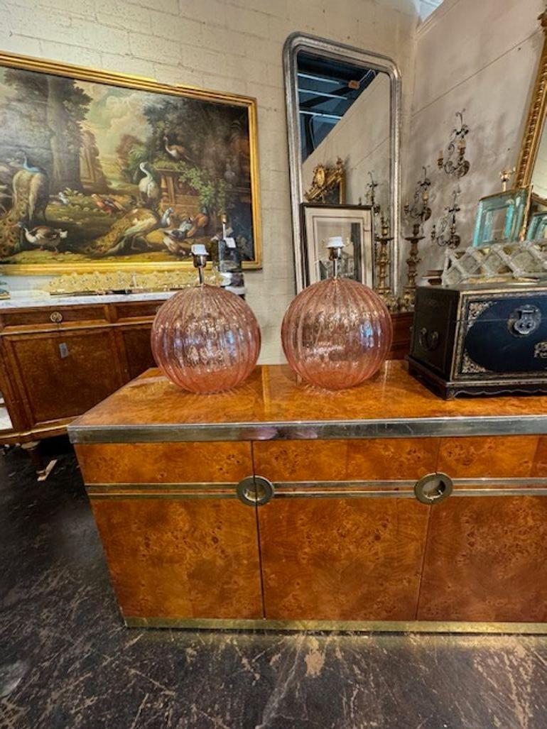 Pareja de Lámparas Globo de Murano en venta 1