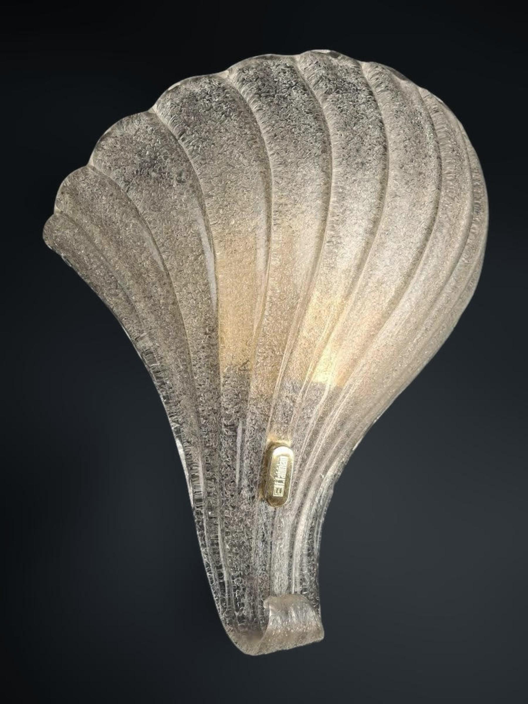 20th Century Pair of Murano Graniglia Sconces by Fabbian For Sale