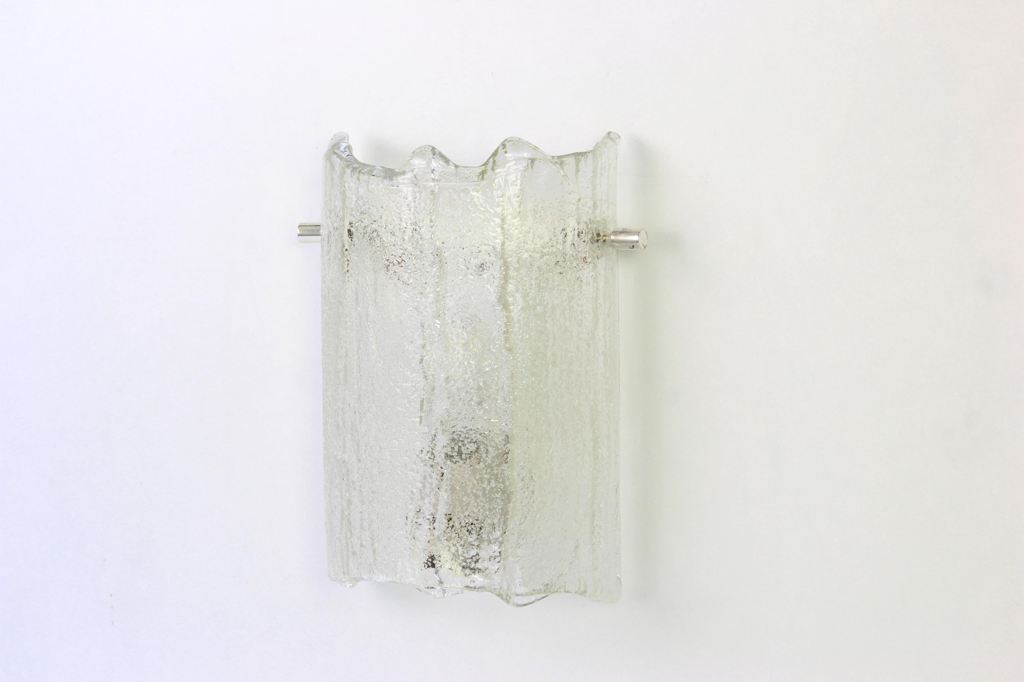 Mid-Century moderno Coppia di lampade da toilette in vetro di Murano di Kaiser, Germania, anni '70 in vendita