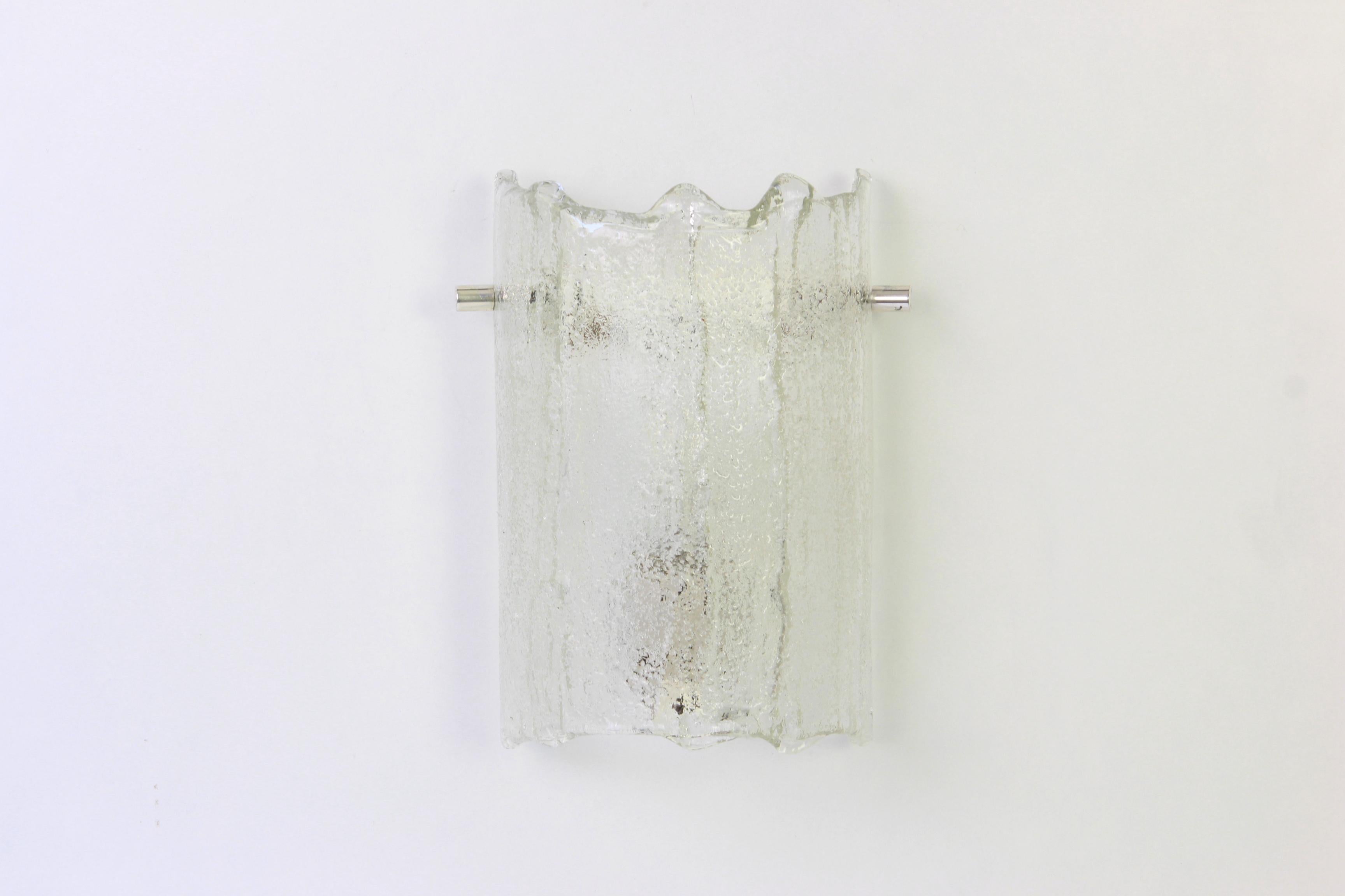 Tedesco Coppia di lampade da toilette in vetro di Murano di Kaiser, Germania, anni '70 in vendita