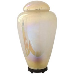 Vintage Pair of Murano Lamp Vase Jare "Chinoiserie" by Carlo Moretti, circa 1960s-1970s
