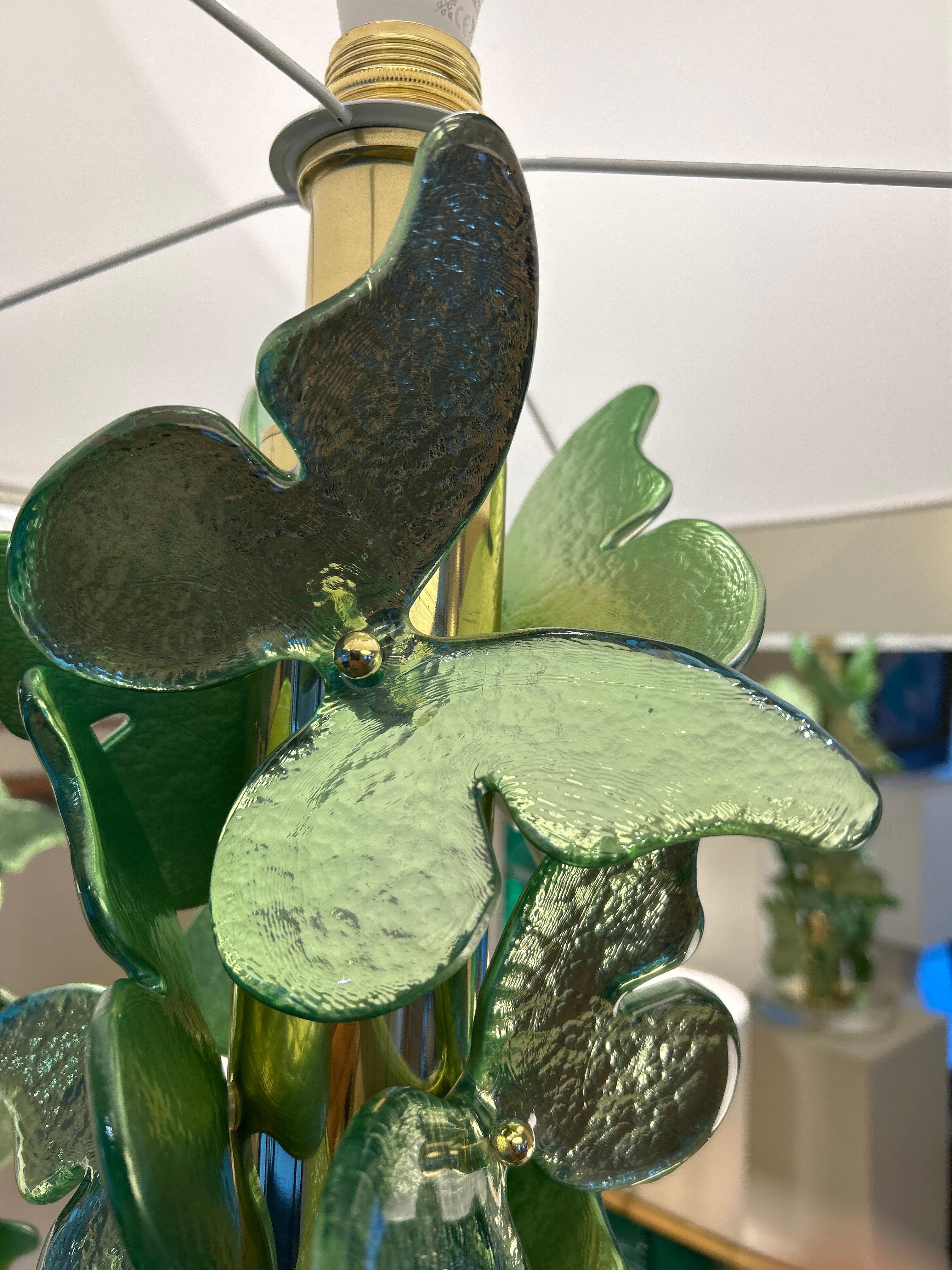 Pareja de lámparas de Murano, mariposas en venta 2