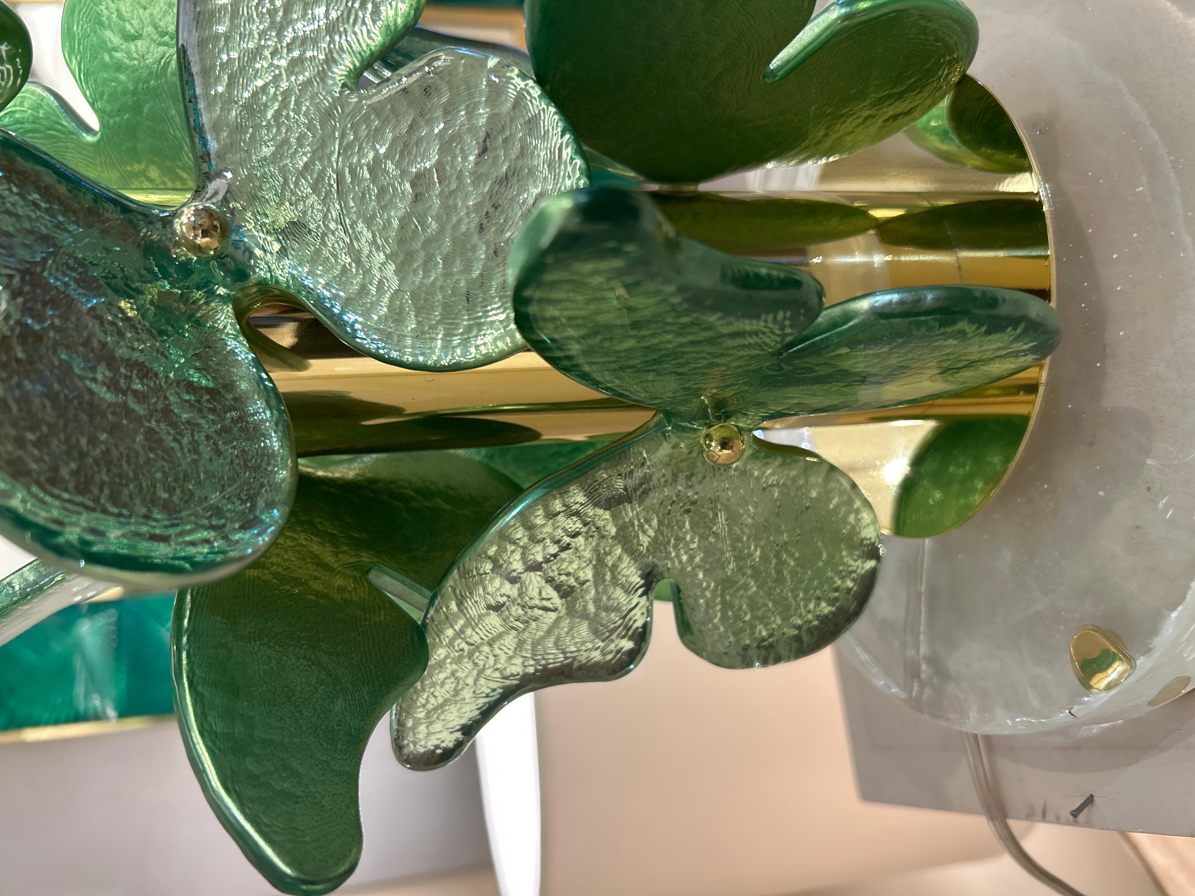 Pareja de lámparas de Murano, mariposas en venta 4