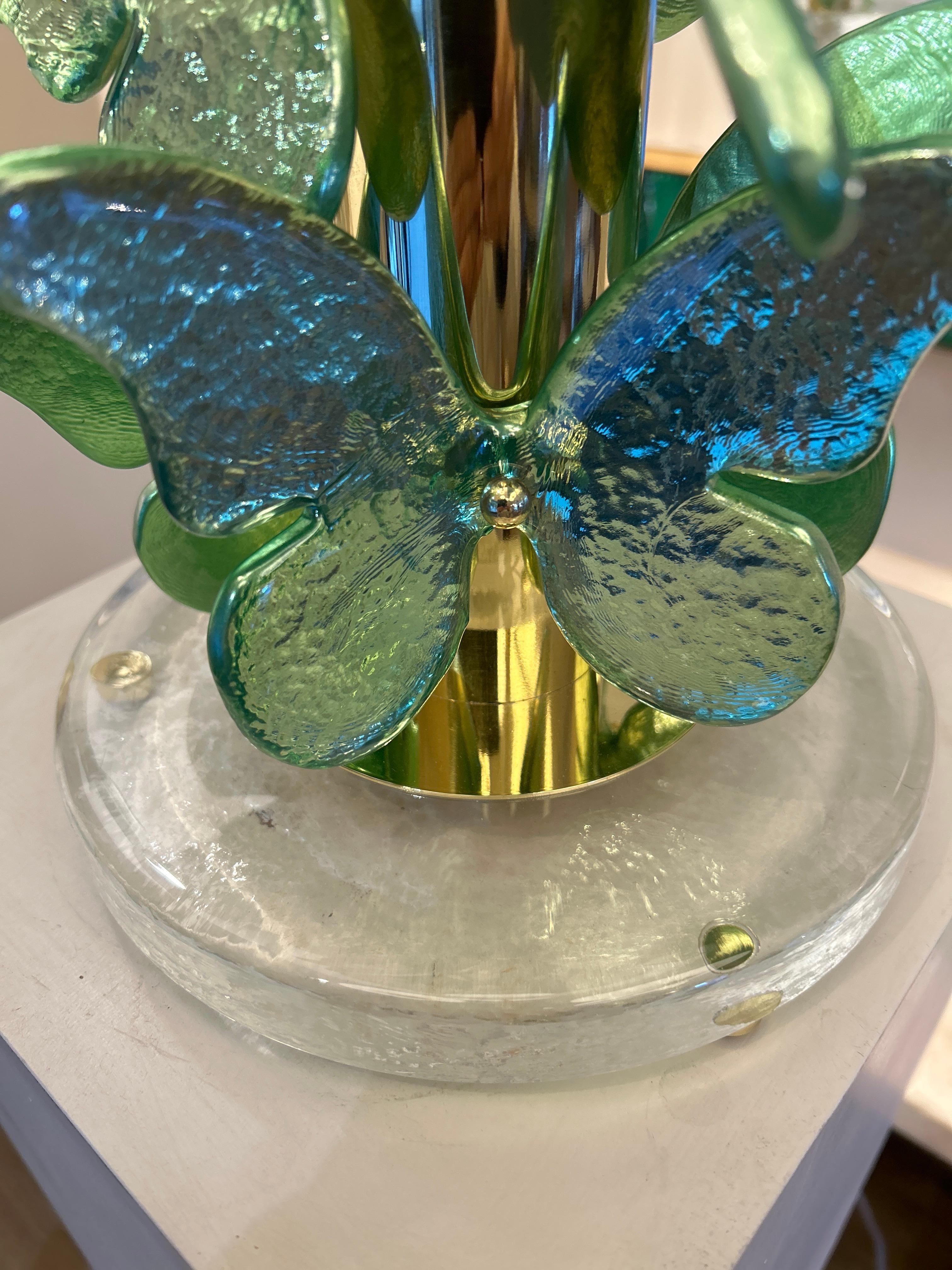 Pareja de lámparas de Murano, mariposas Moderno de mediados de siglo en venta