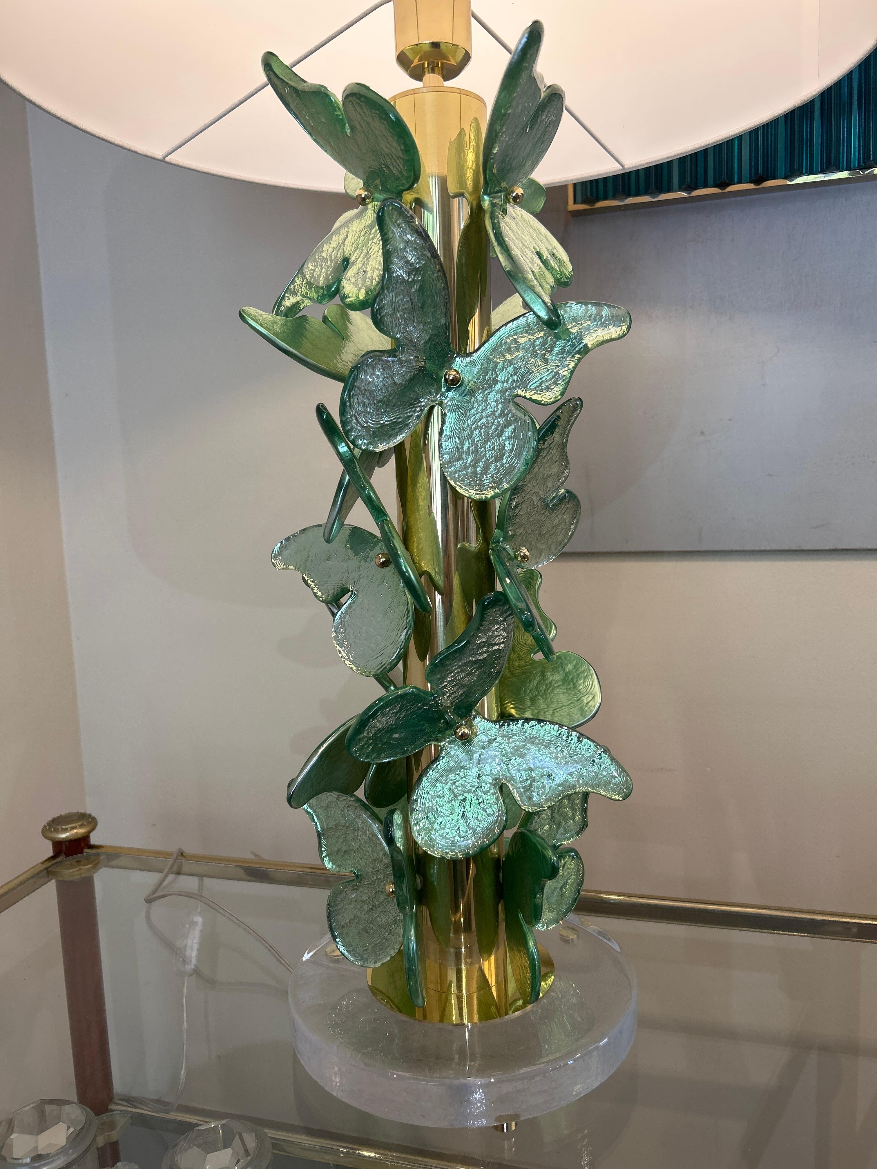 italien Paire de lampes de Murano en vente