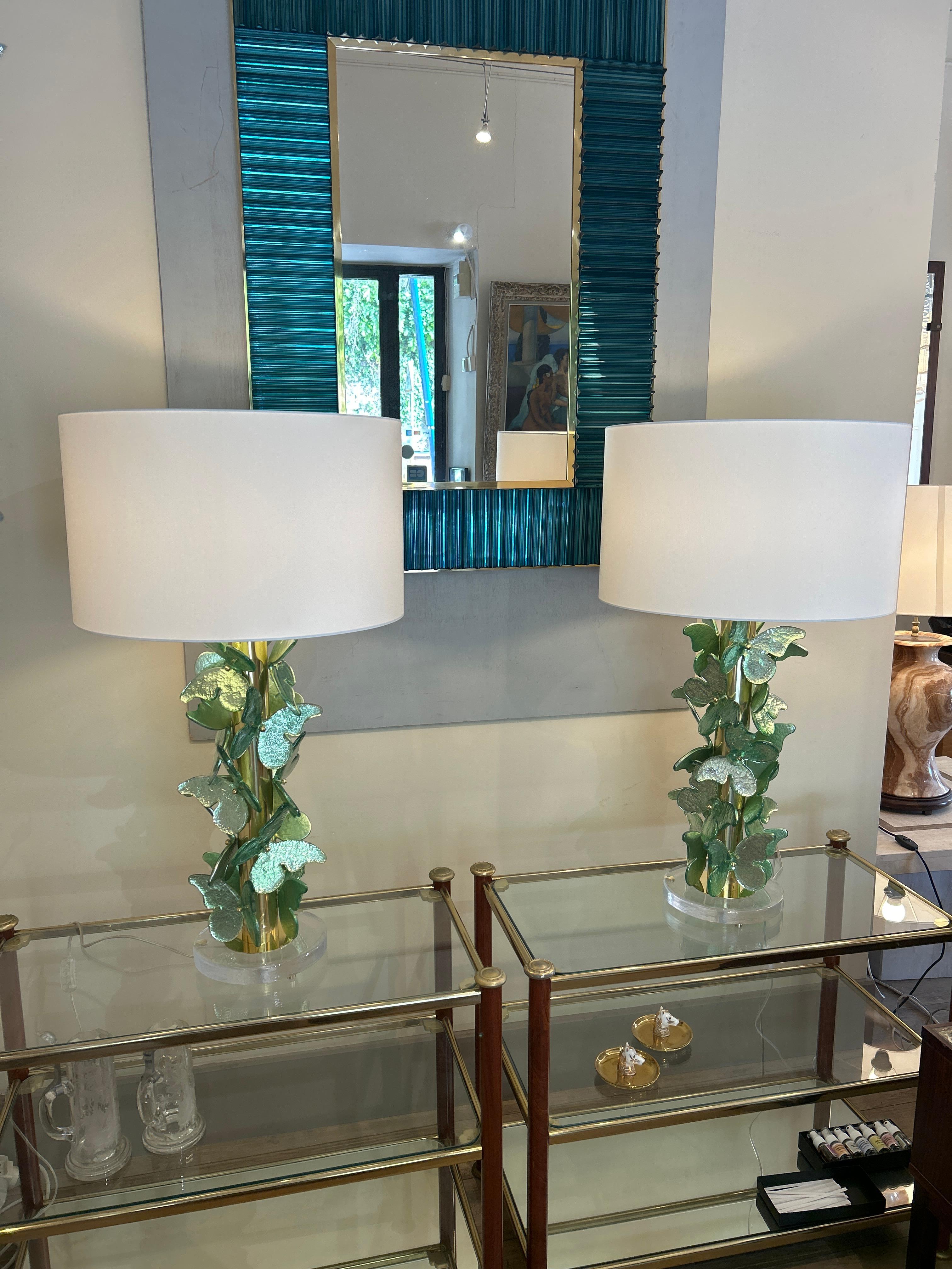 XXIe siècle et contemporain Paire de lampes de Murano en vente