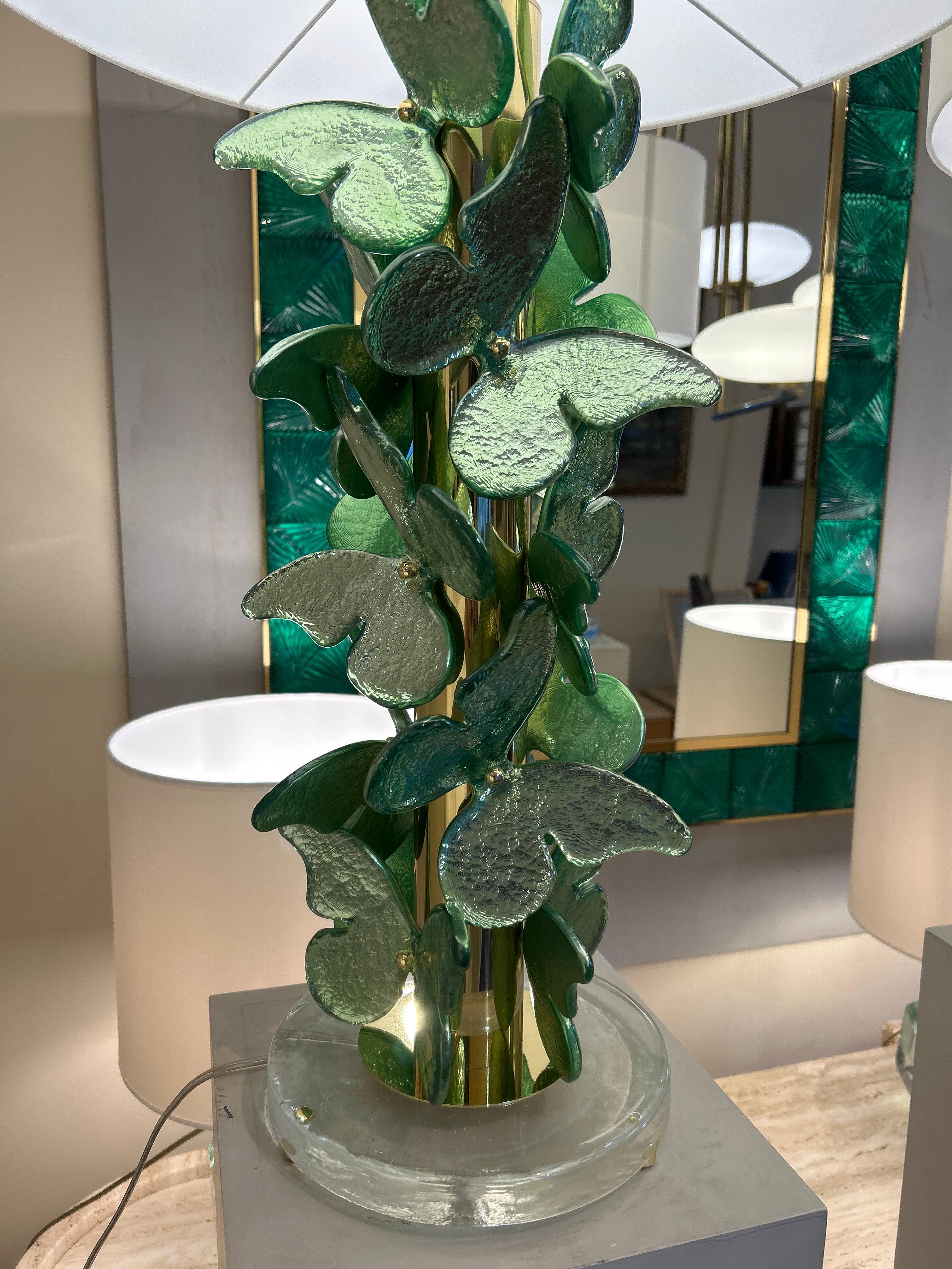 Pareja de lámparas de Murano, mariposas Siglo XXI y contemporáneo en venta