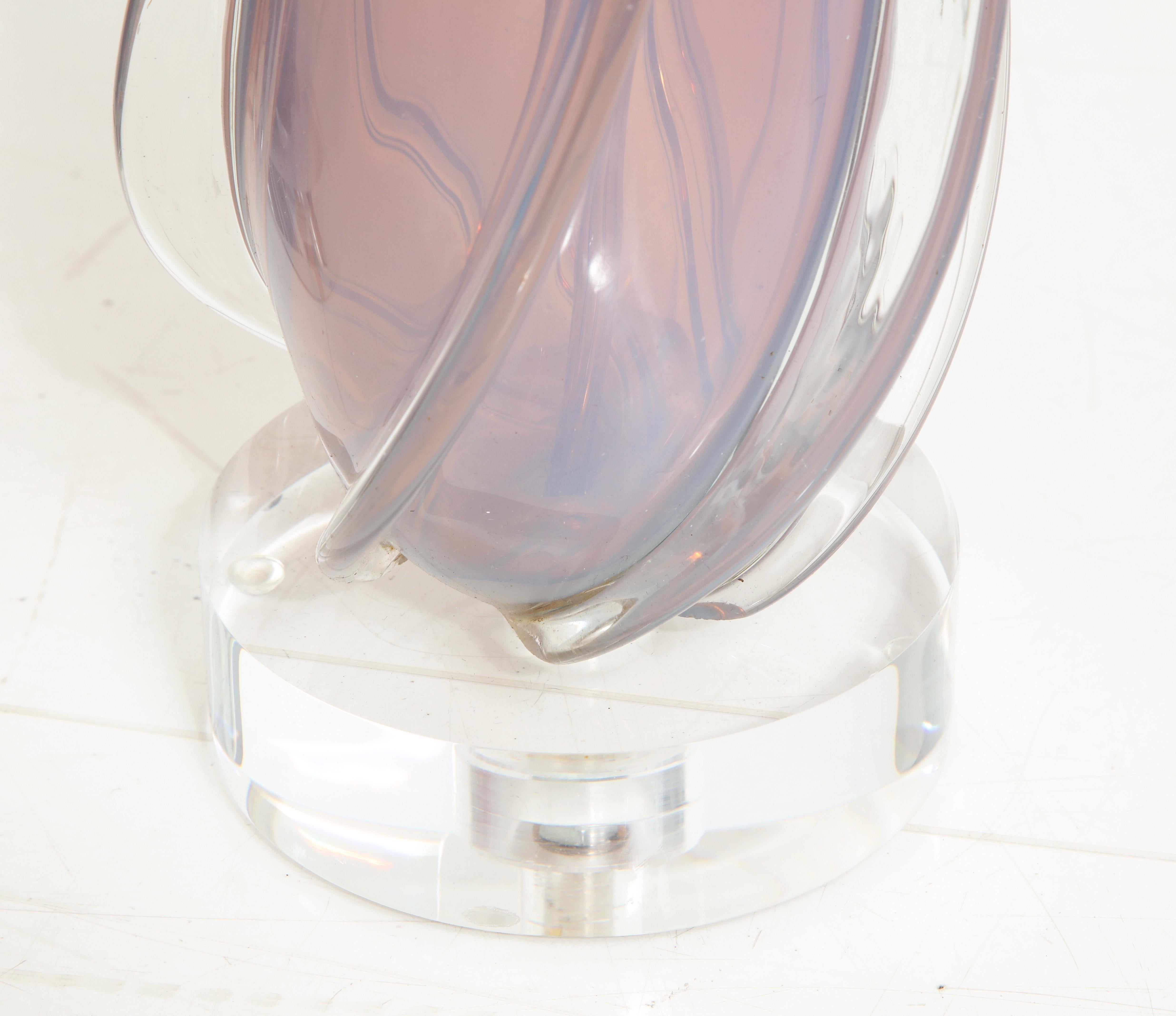 Murano Glass Pair of Murano Lamps by Seguso