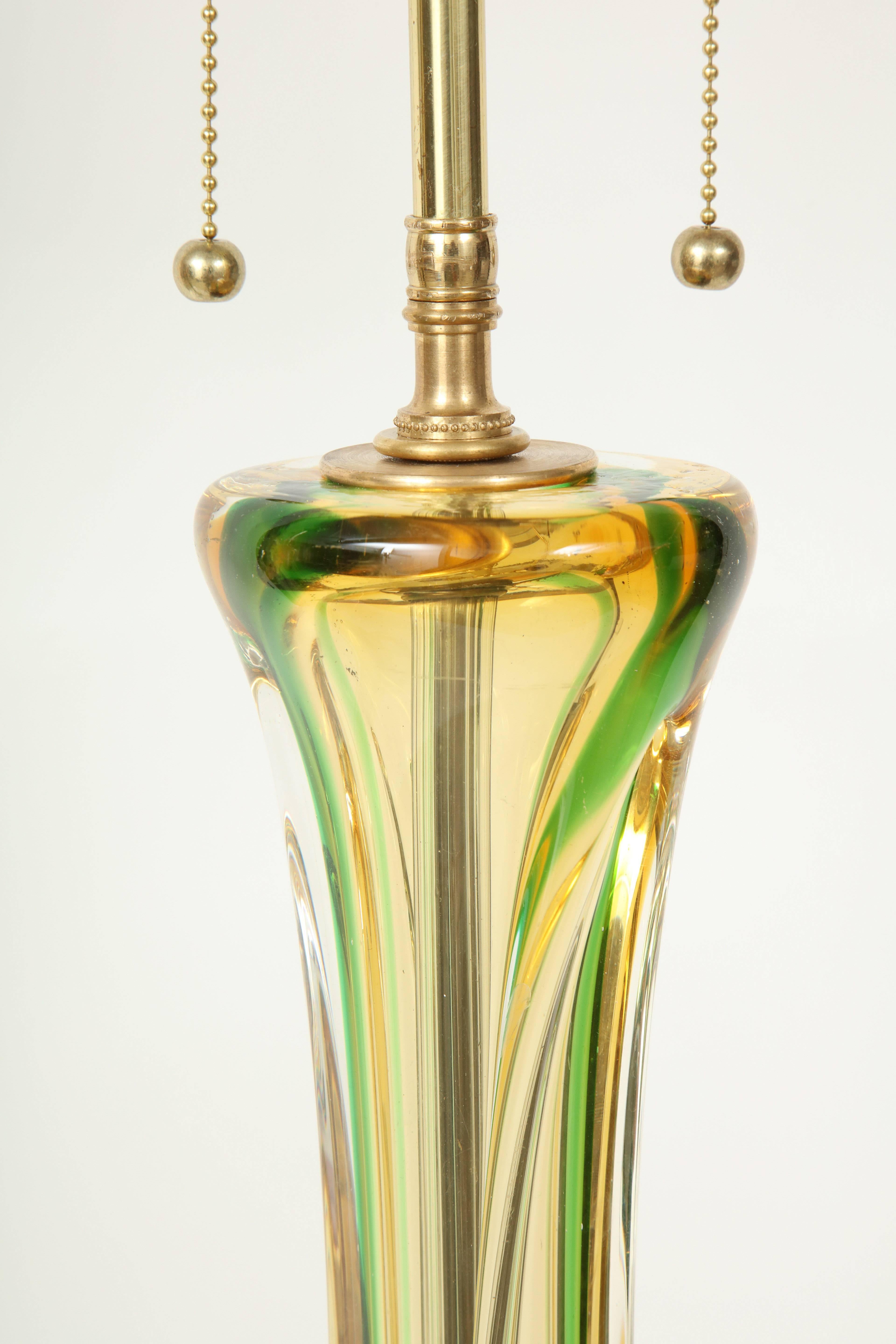 Mid-20th Century Pair of Murano Lamps by Seguso