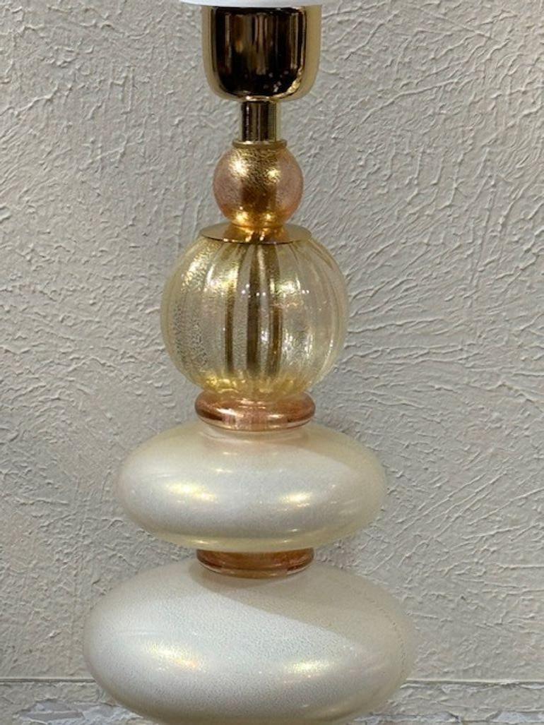 Paar Murano-Lampen (Geblasenes Glas) im Angebot