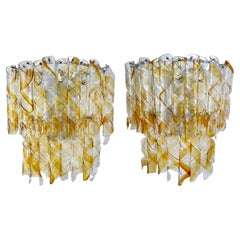 Pair of Murano Mazzega Wall Sconces