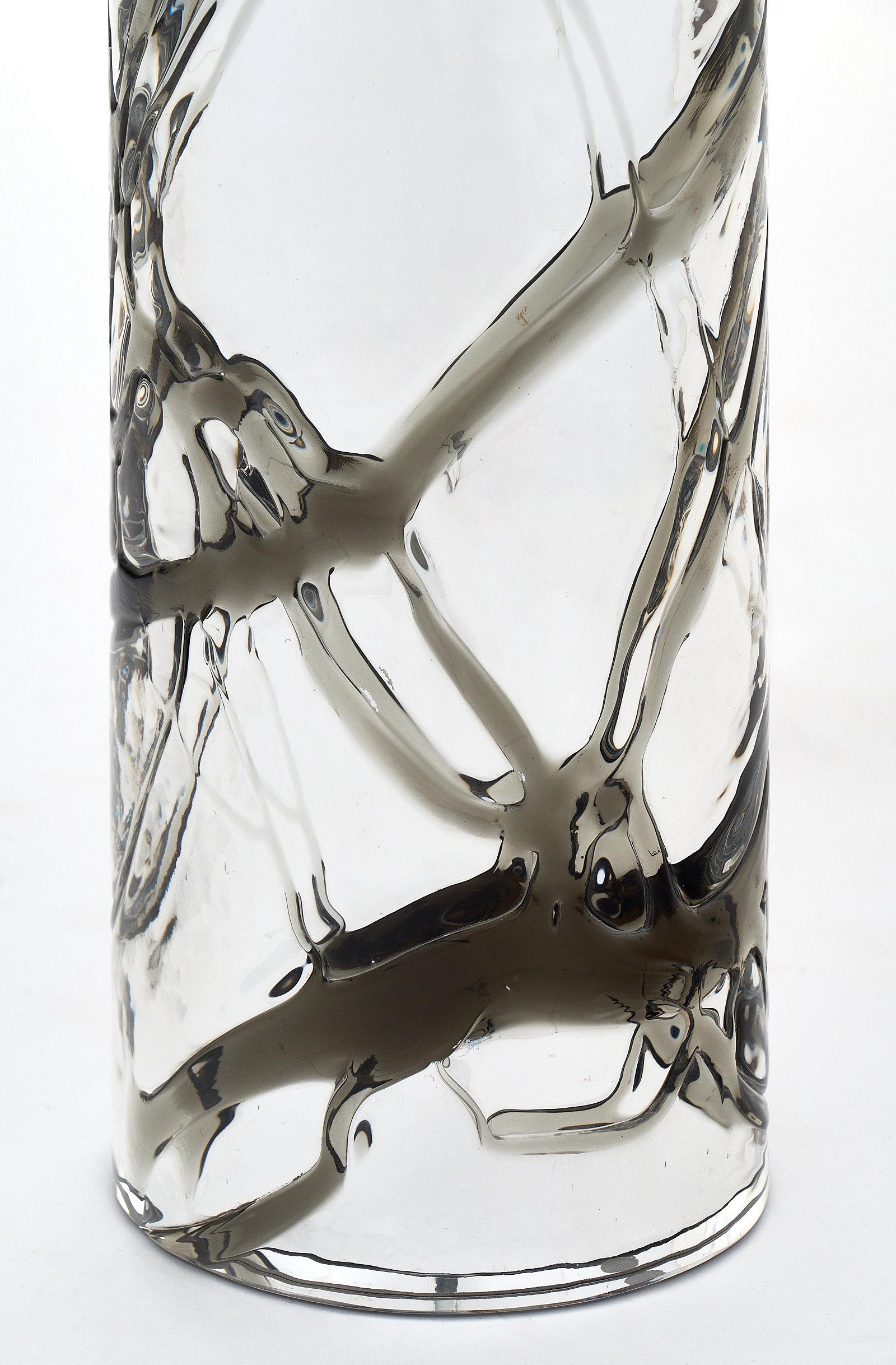 Murano Glass Pair of Murano Mercury Glass Lamps