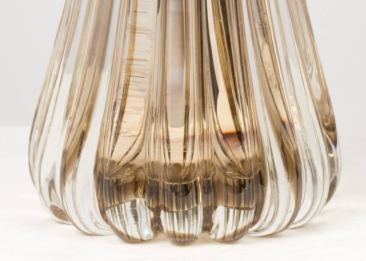 Pair of Murano Mercury Glass Lamps For Sale 2
