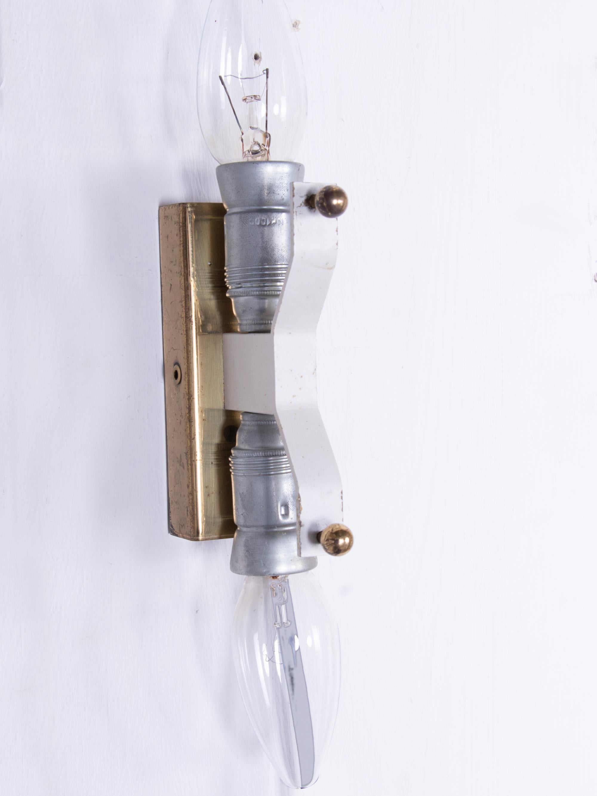 Pair of Murano Mirror Wall Sconces Glass & Brass by Kalmar, Austria 1960s For Sale 6