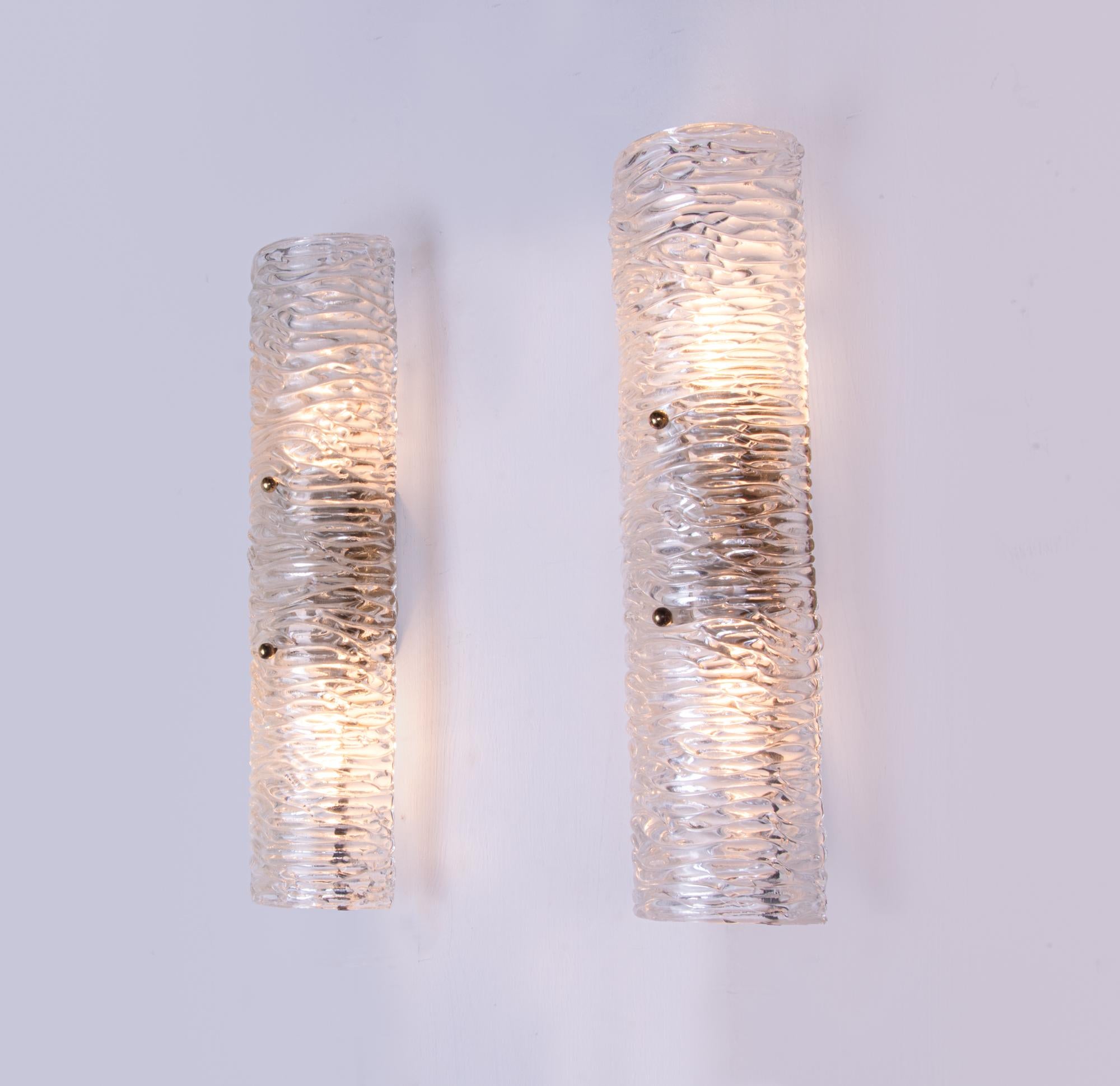 Wonderful mirror wall lights with Murano glass shades on a brass frame. Sconces shine beautifully and provide a lot of light. Gem from the time. With this light you make a clear statement in your interior design. A real eye-catcher even unlit.
