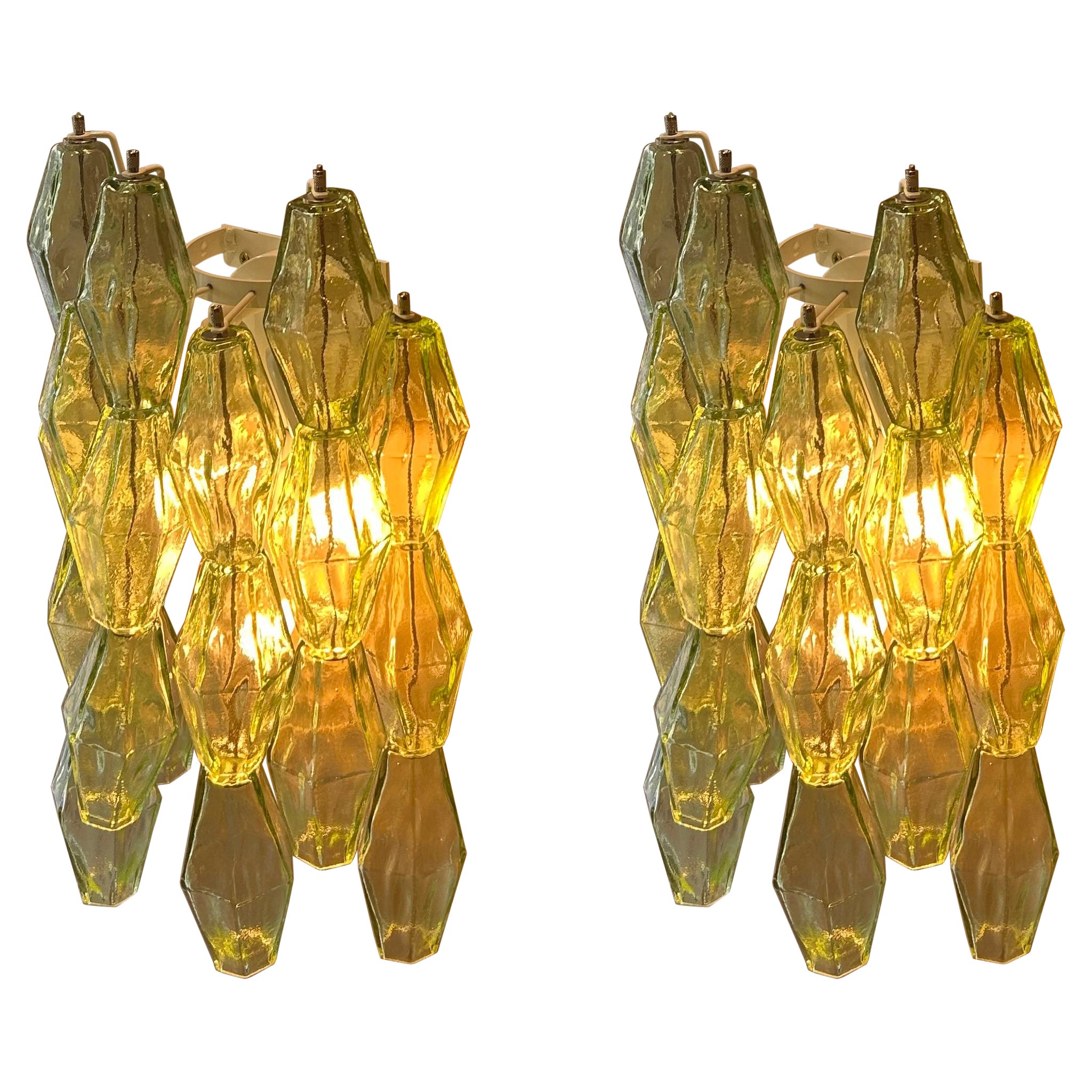 Pair of Murano Modernist wall sconces