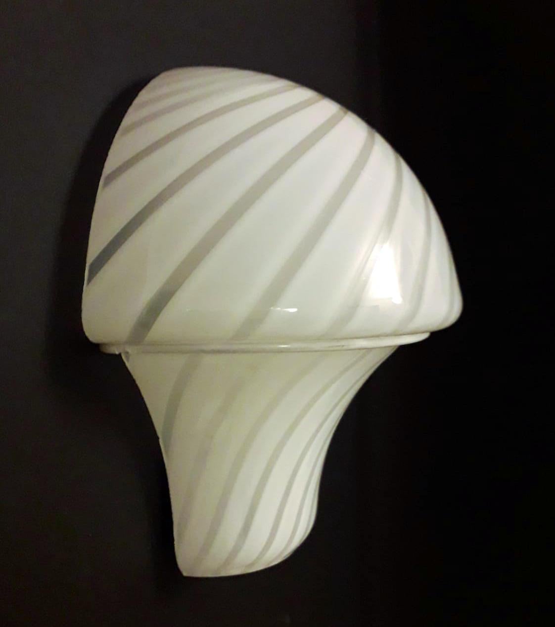 20th Century Pair of Murano Mushroom Sconces, 2 Pairs Available For Sale