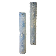 Pair of Murano Opalescent Barrel Sconces