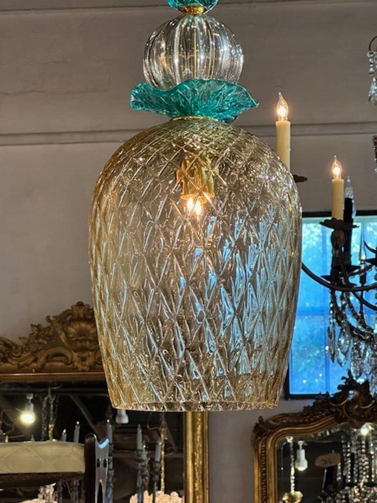 Vetro soffiato Coppia di ciondoli di Murano in vendita
