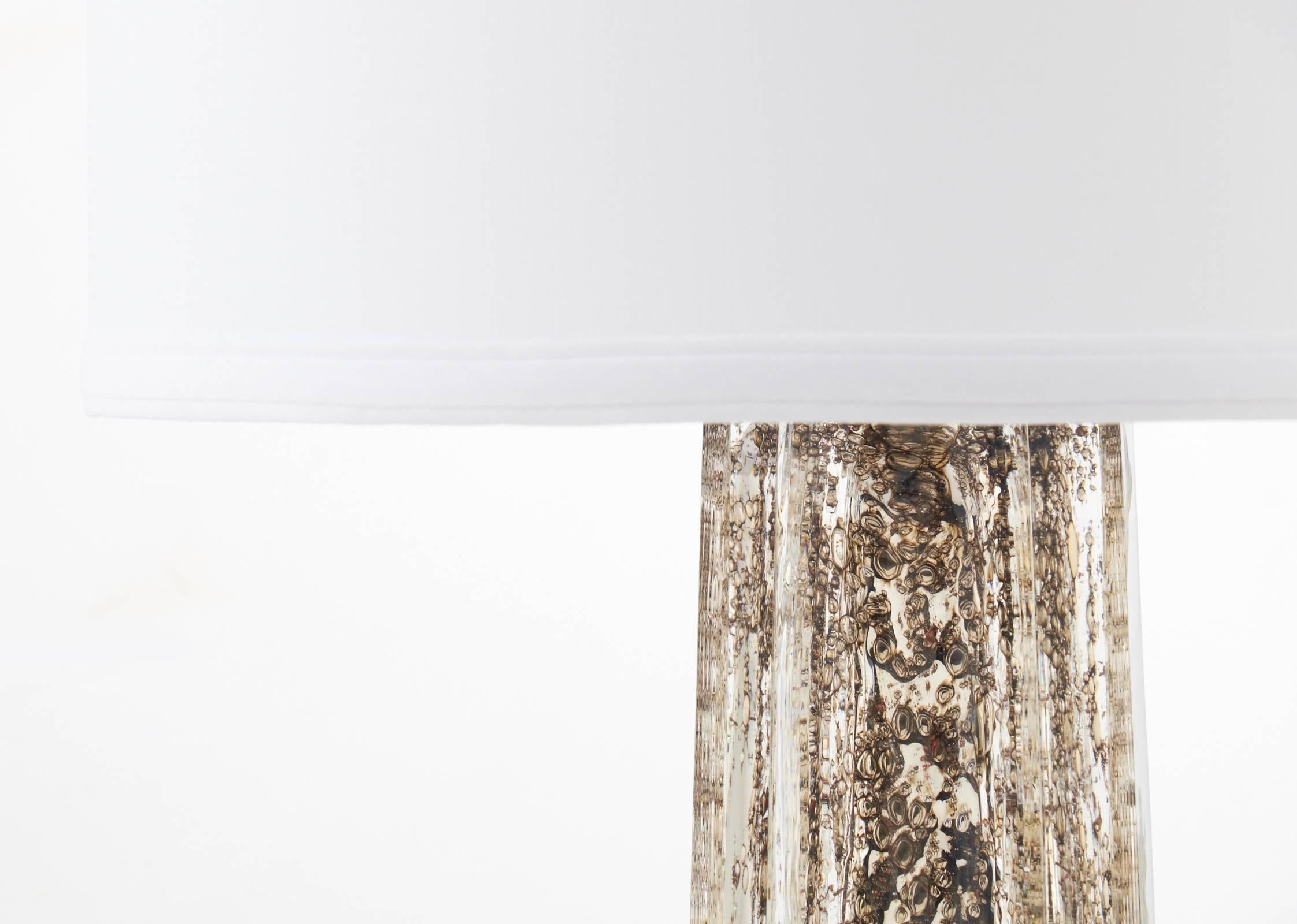 Paar Murano-Tischlampen „Pulegoso“ aus Quecksilberglas mit Quecksilberglas im Zustand „Hervorragend“ im Angebot in Austin, TX