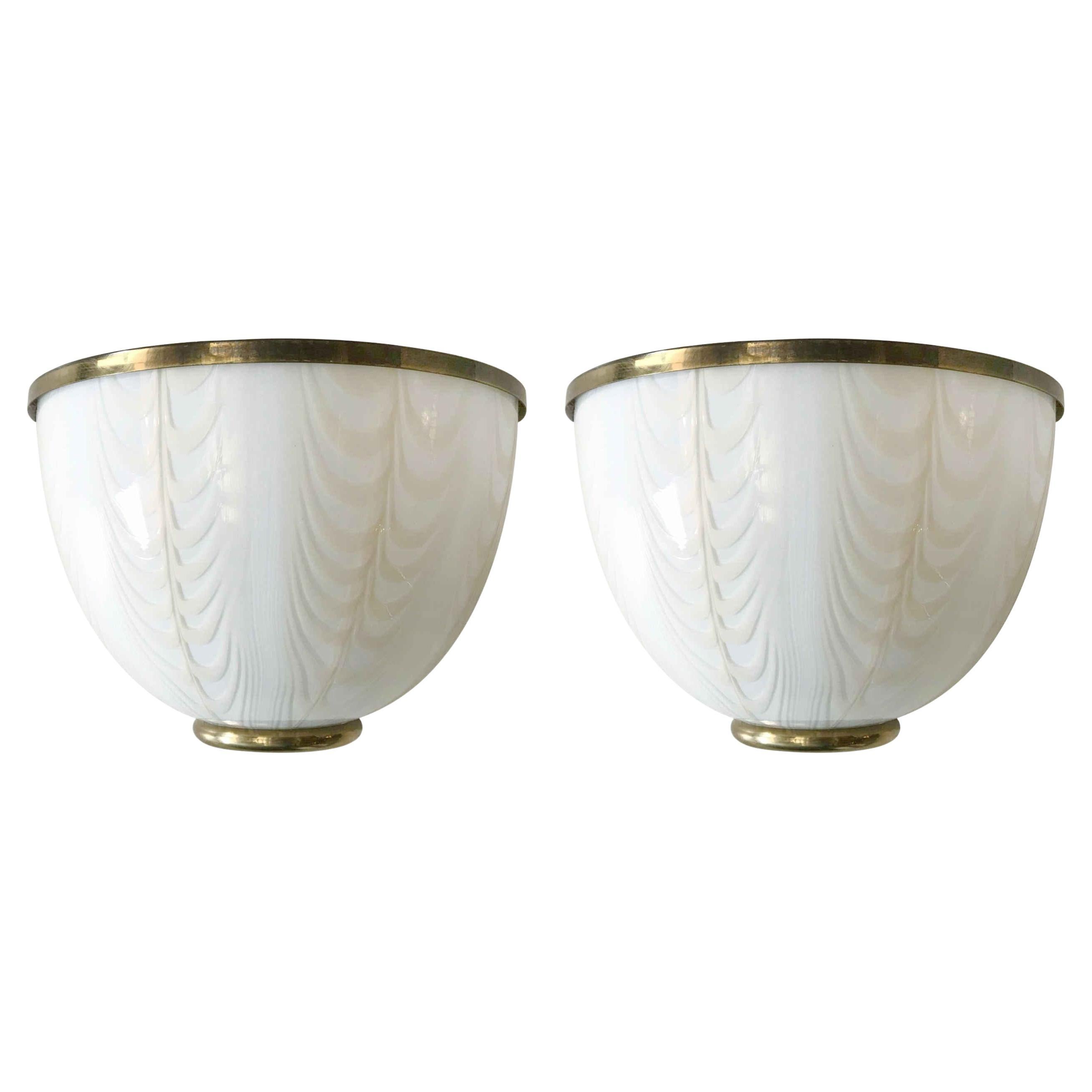 Pair of Murano Sconces by Fabbian for Mazzega - 2 Pairs Available For Sale