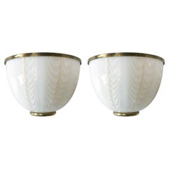 Vintage Pair of Murano Sconces by Fabbian for Mazzega - 2 Pairs Available