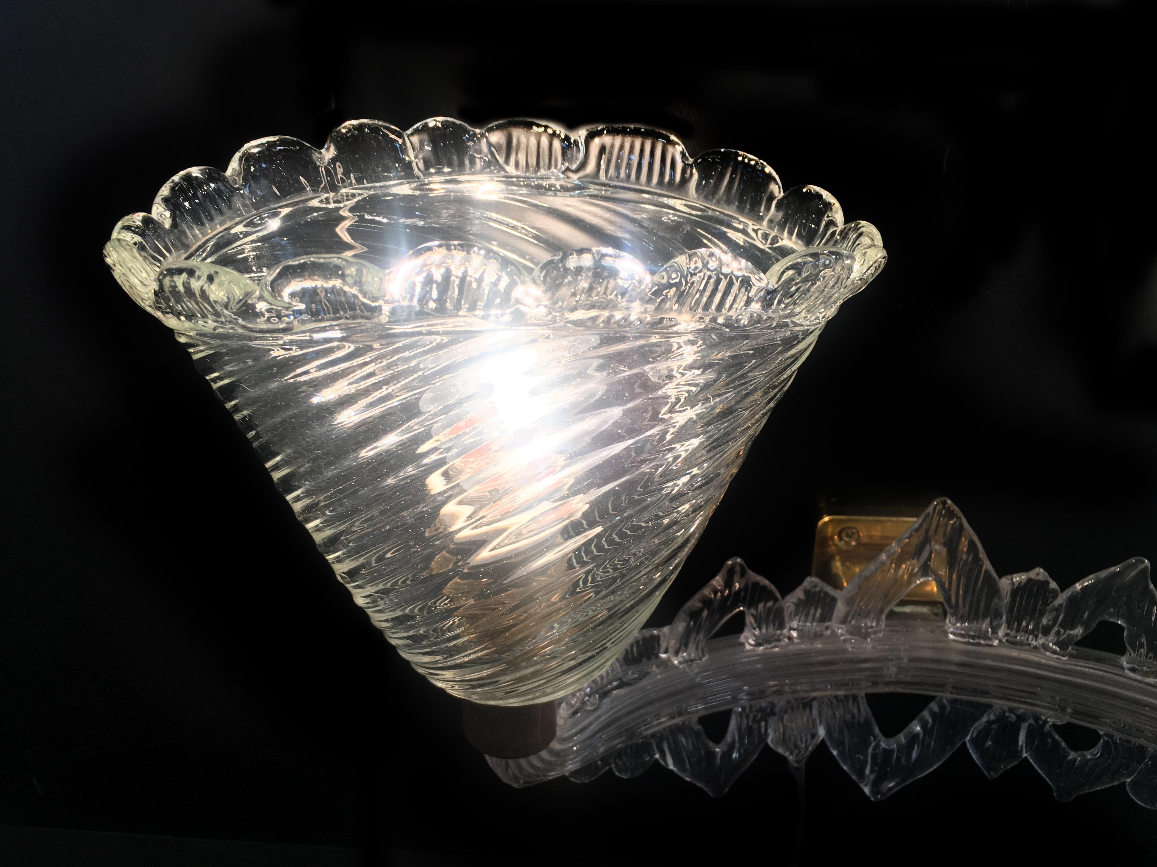 Pair of Murano Sconces by Seguso, 1940s 2