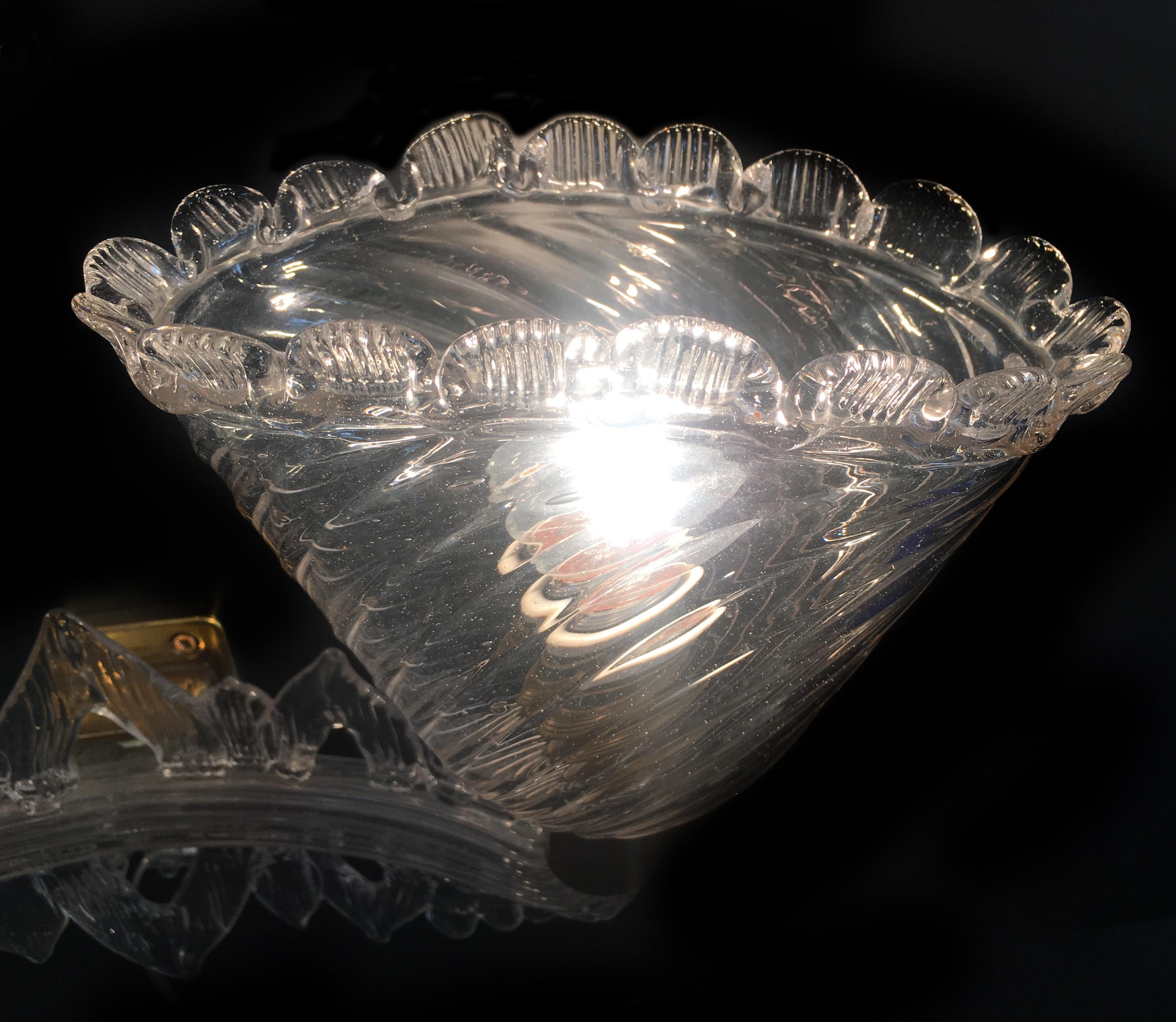 Pair of Murano Sconces by Seguso, 1940s 3