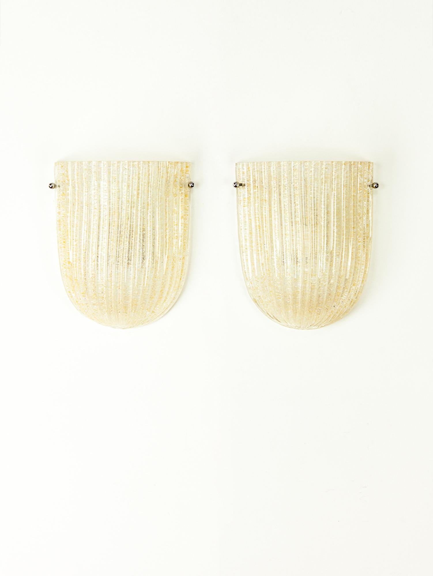 Pair of Murano Sconces by Zonca, Italy, 1970s For Sale 4