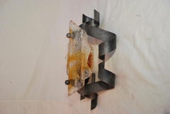 Pair of  Murano Sconces with a Rare Design by Mazzega