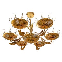 Pair of Murano Semi-Flush Light Fixtures, Sold Individually