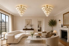 Pair of Murano Shell Chandeliers by Mazzega