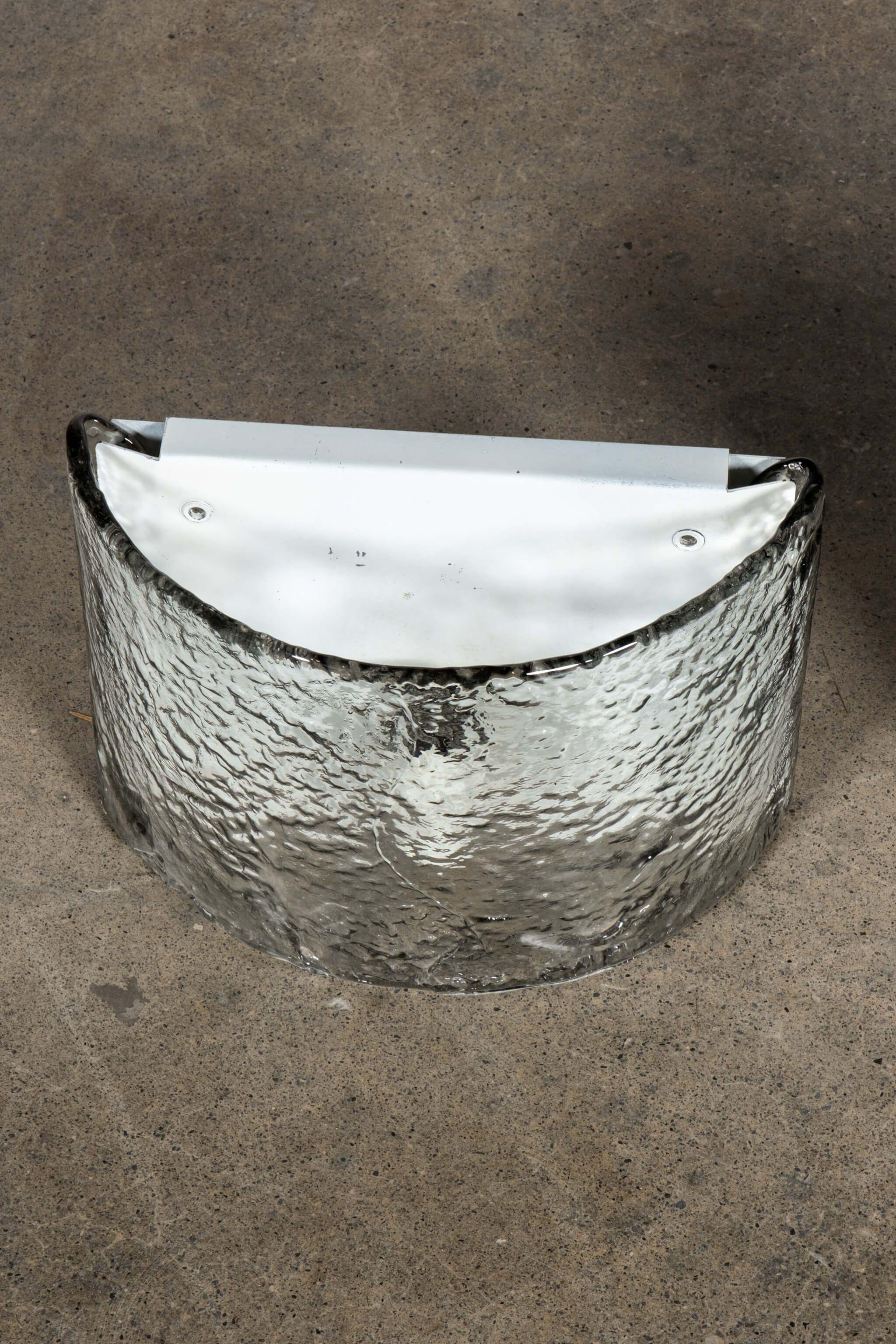 Coppia di lampade in vetro fumé di Murano In condizioni buone in vendita a Toronto, CA