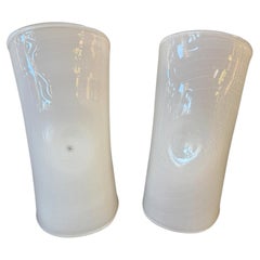 Pair of Murano Spiral Glass Wall Sconces