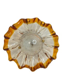 Pair of Murano Starburst Glass & Chrome Sconces Mid-Century Modern Italy Mazzega